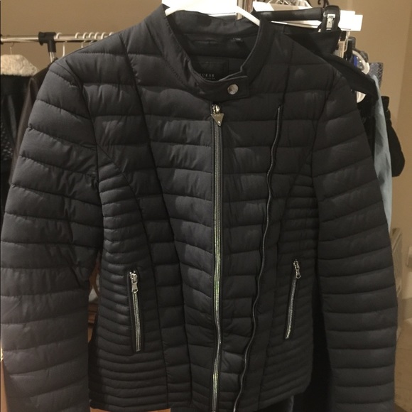guess black jacket womens